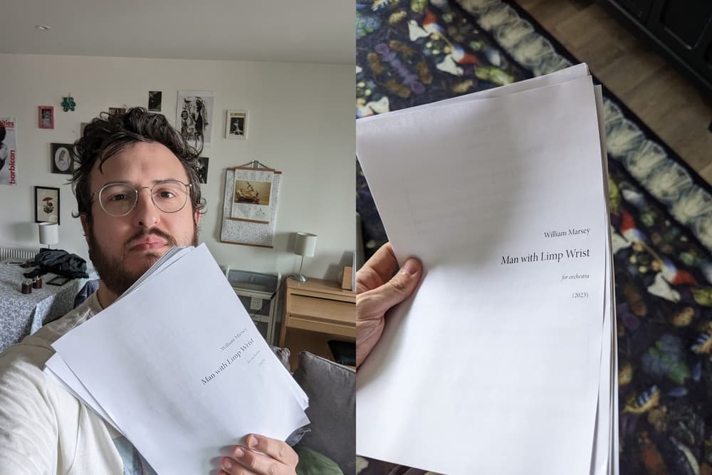 Man with Limp Wrist delivered | William Marsey, Composer